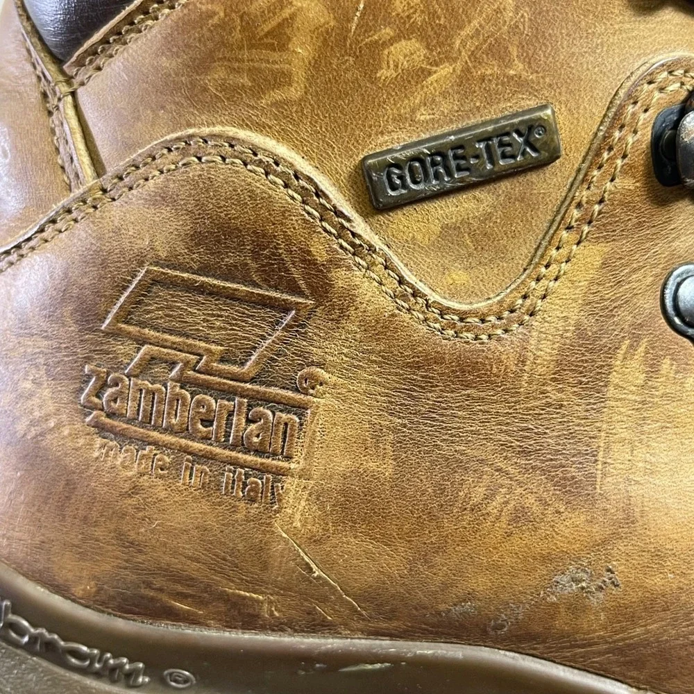 Zamberlan Goretex‎ GTX Brown Leather Hiking Trekking Boots Lace up Men's 7 M